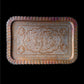 Qajar Rectangular Copper Tray - Busts & Travel Scene