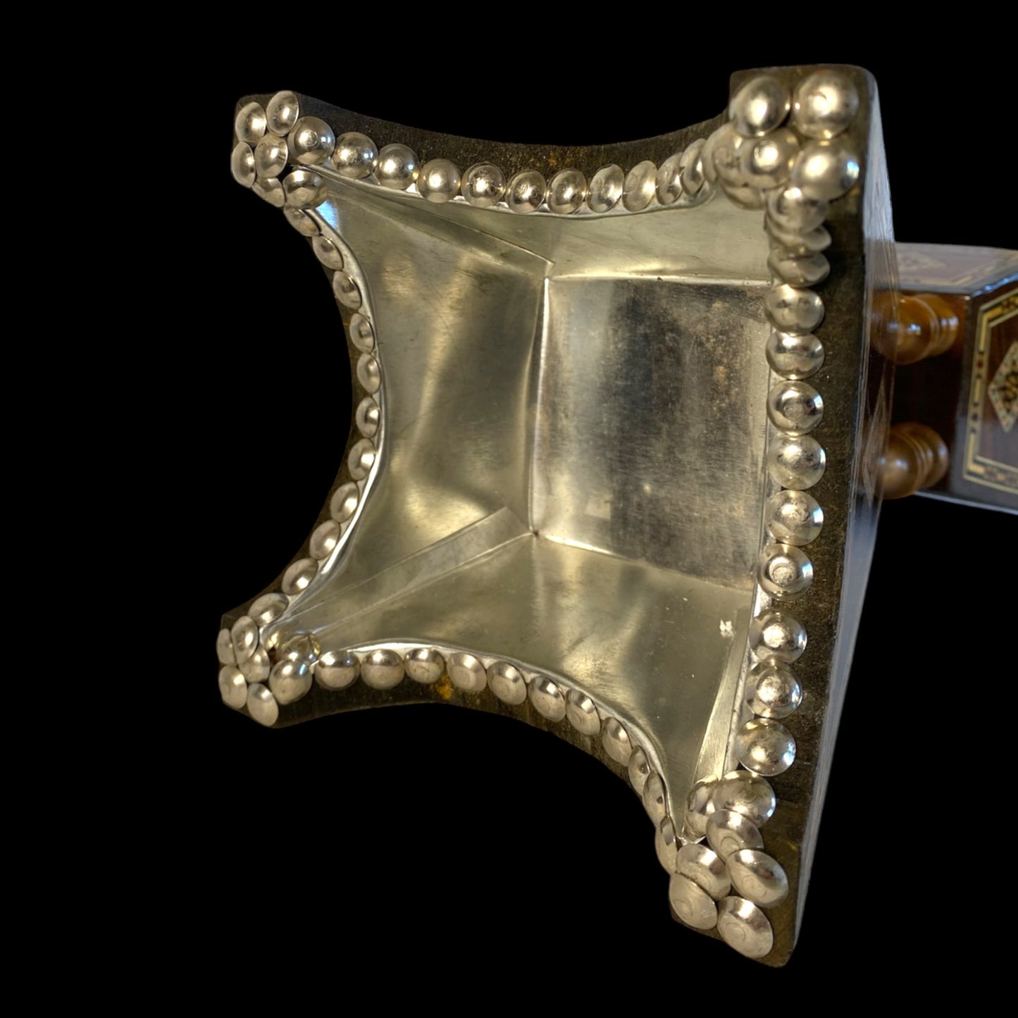 Damascus-Style Arabic Incense Burner - Wood & Metal