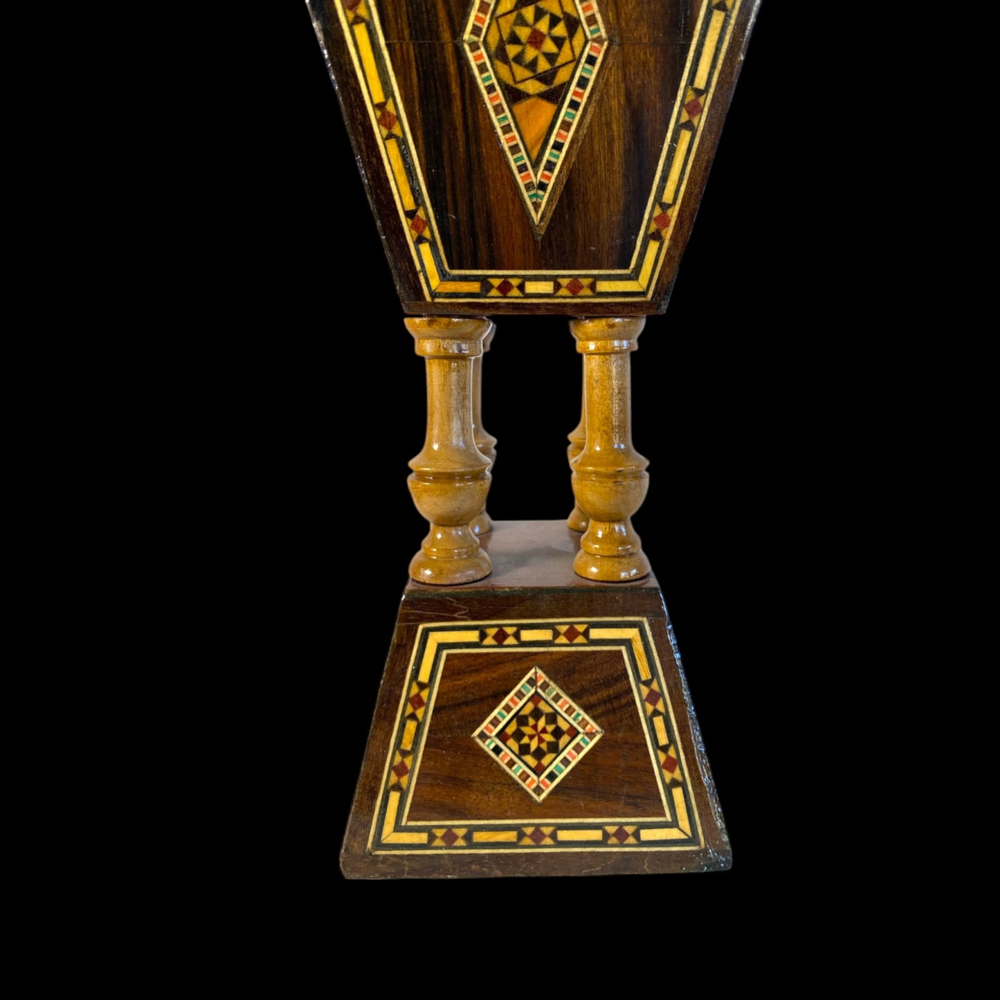 Damascus-Style Arabic Incense Burner - Wood & Metal