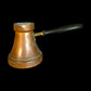Antique Eastern European Copper Coffee Pot with Wooden Handle