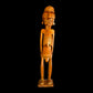 Vintage Moai Kavakava Hand-Carved Wooden Statue