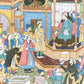 Framed Mughal Miniature Painting - Court Scene