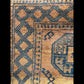 Vintage Turkmen Rug - Brown & Mustard Geometric