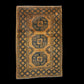 Vintage Turkmen Rug - Brown & Mustard Geometric