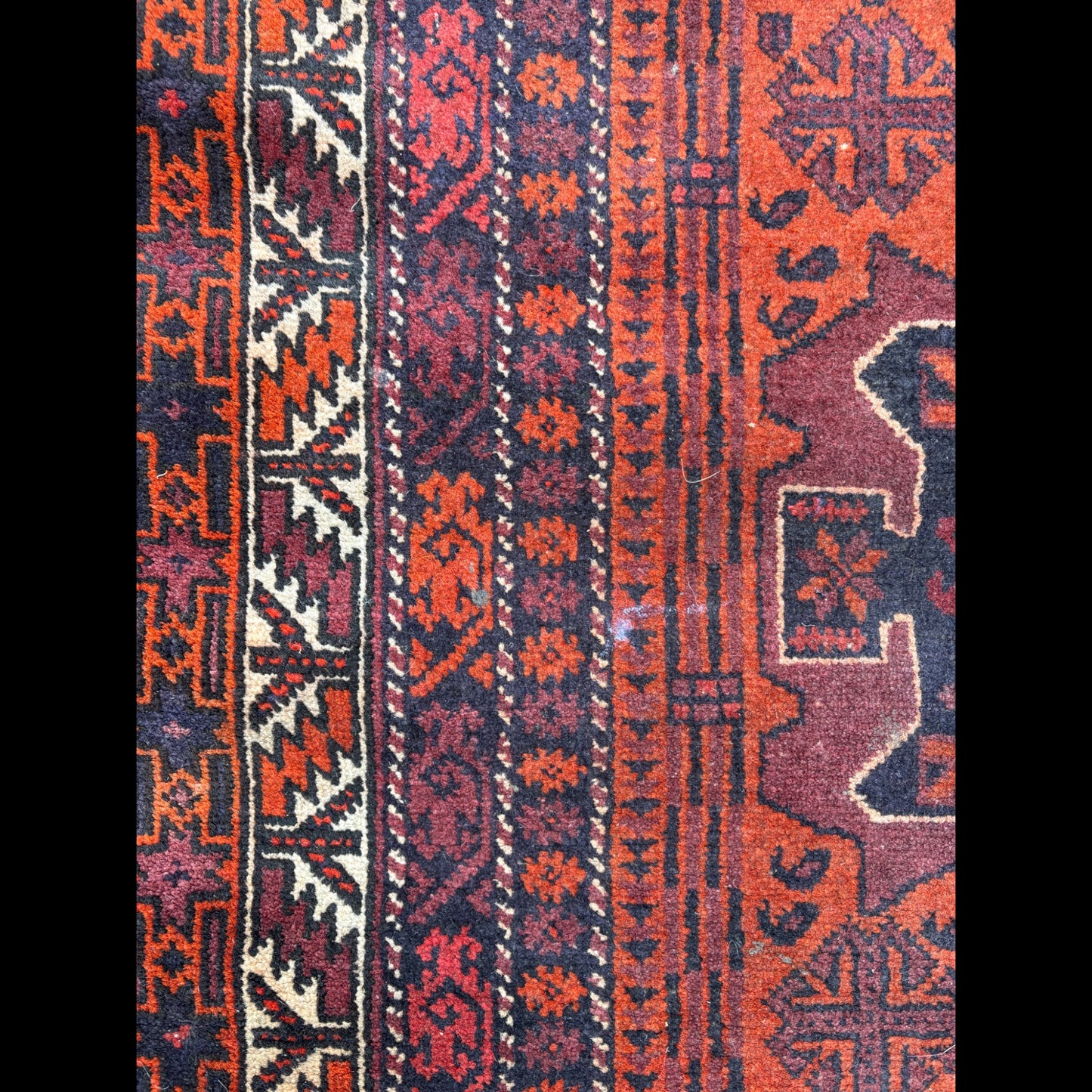 Vintage Balouch Tribal Rug - Wool Hand-Knotted