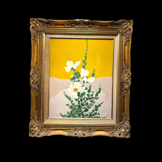 Marge Baxter Original Oil Painting - "A Thistle Poppy Plant"