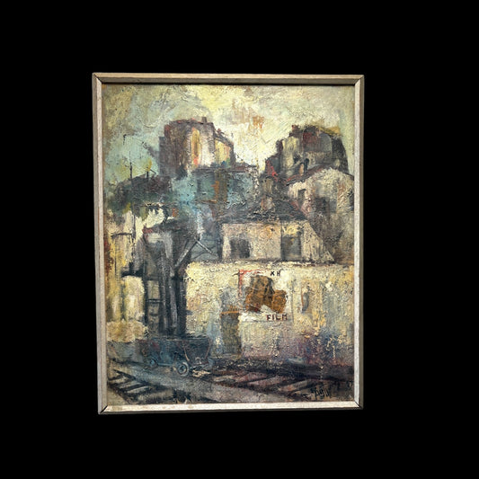 Midcentury Italian Oil Painting - "La Vecchia Filanda"