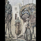 Midcentury Belgian Tapestry - Caravan Scene