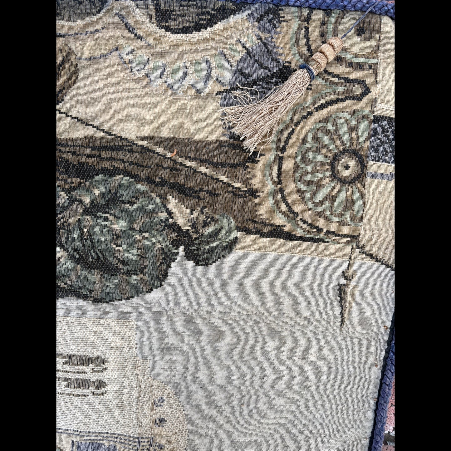 Midcentury Belgian Tapestry - Caravan Scene