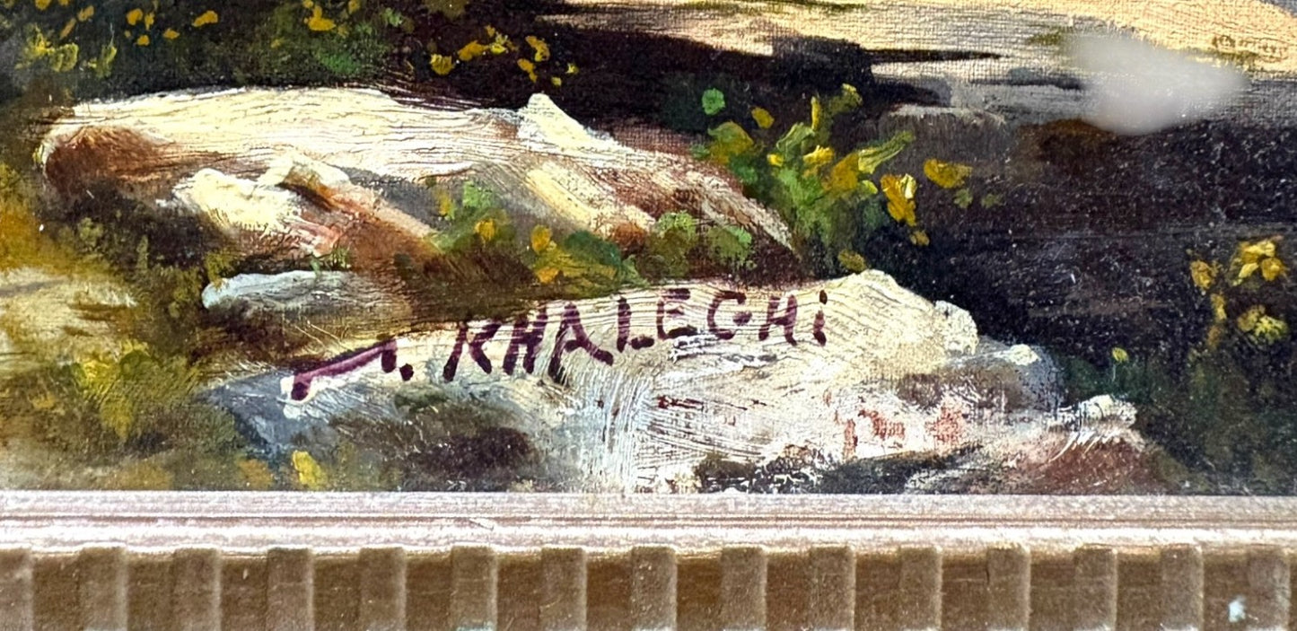 Mediterranean Coastal Oil Painting by M. Khaleghi