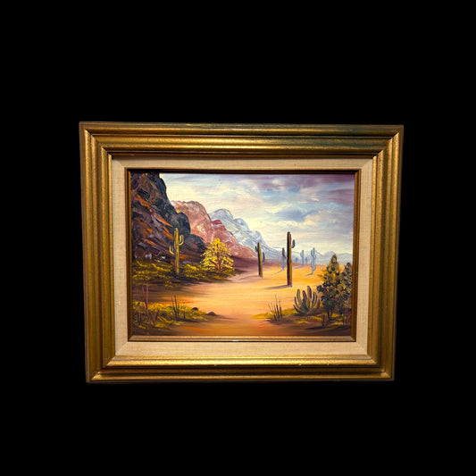Southwestern Desert Landscape Oil Painting